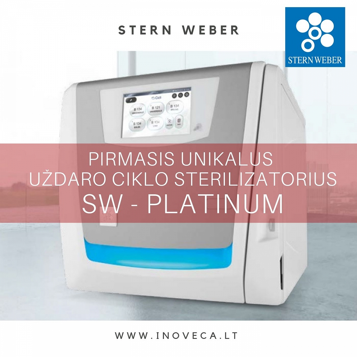 NAUJIENA - uždaro ciklo sterilizatorius Stern Weber SW-PLATINUM !
