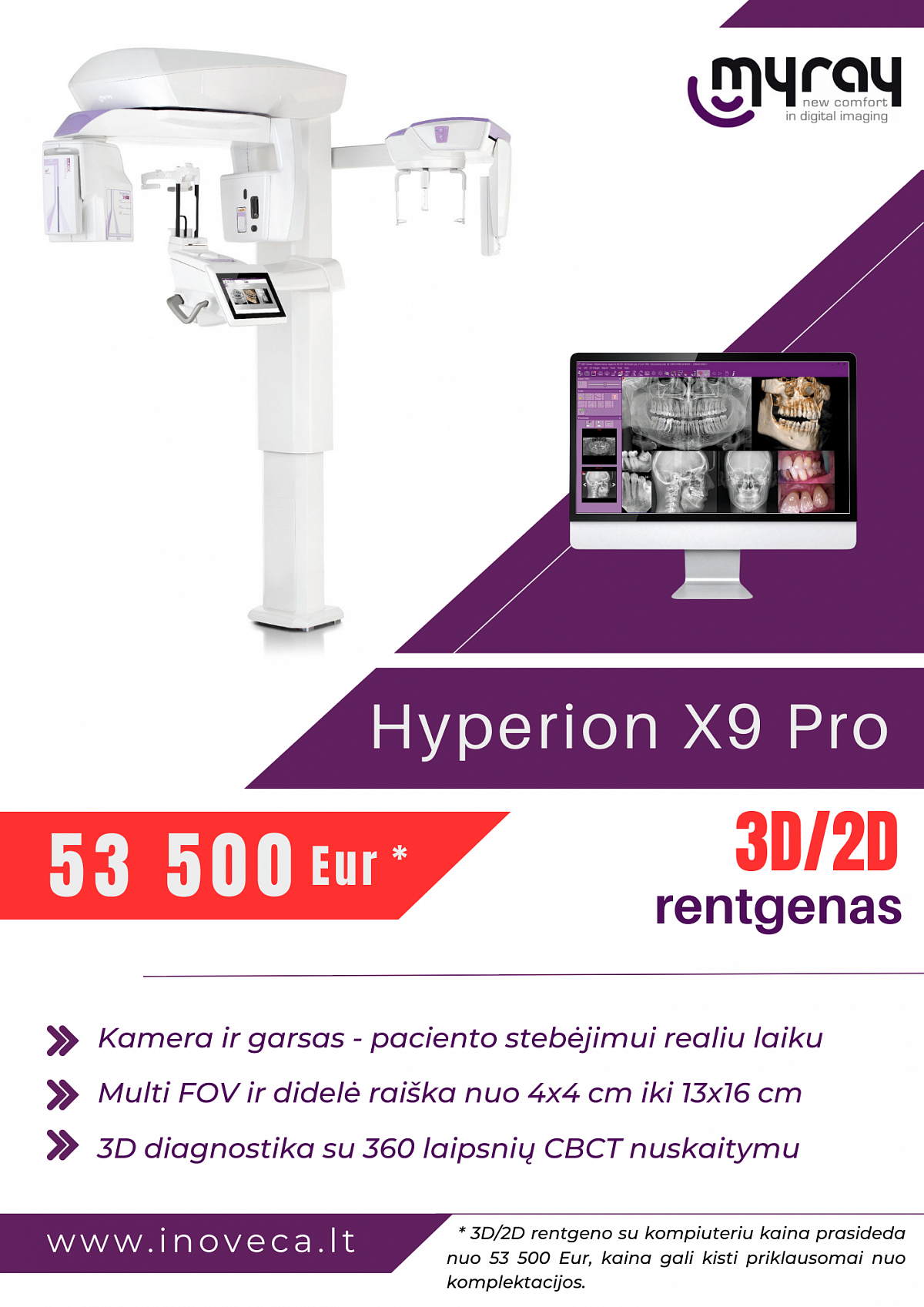 Hyperion X9 Pro DC‘‘‘ rentgenas – universaliausia ekstraoralinė „trys viename“ vaizdo gavimo sistema rinkoje dabar už 53500 Eur!