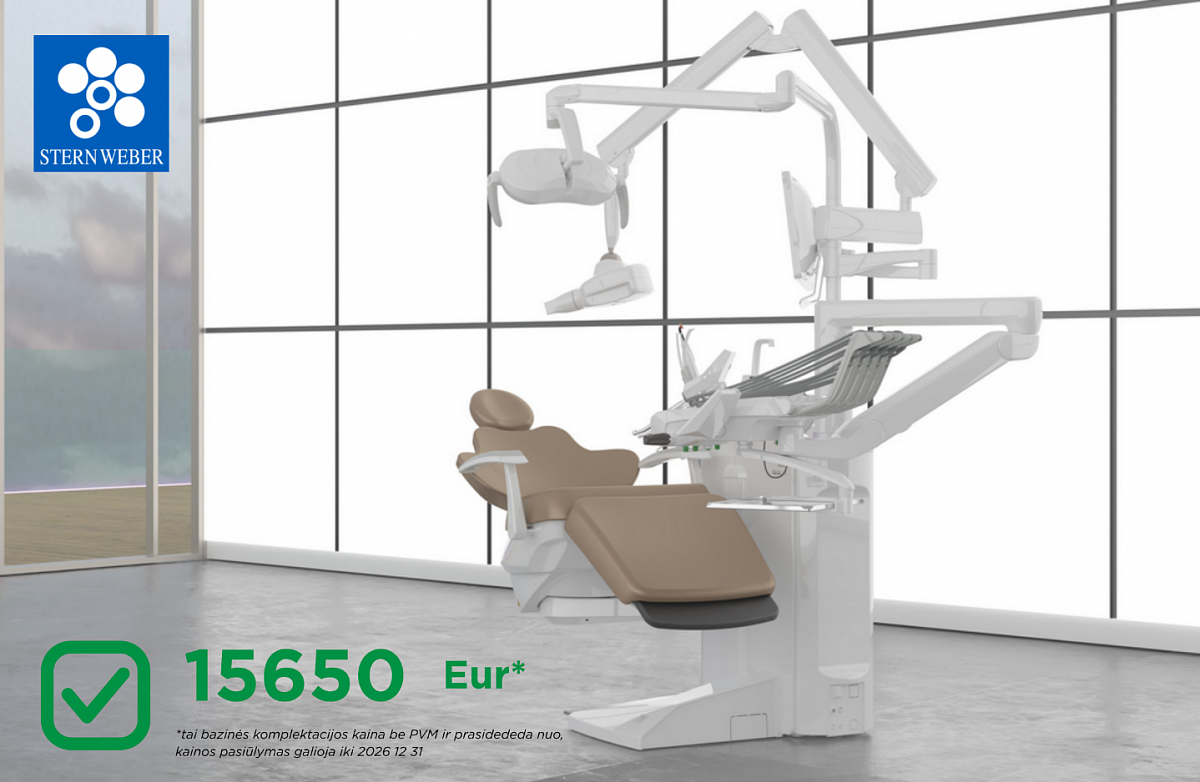 Stern Weber S380TRC odontologinė įranga - šiuolaikiška, modernu ir viskas viename