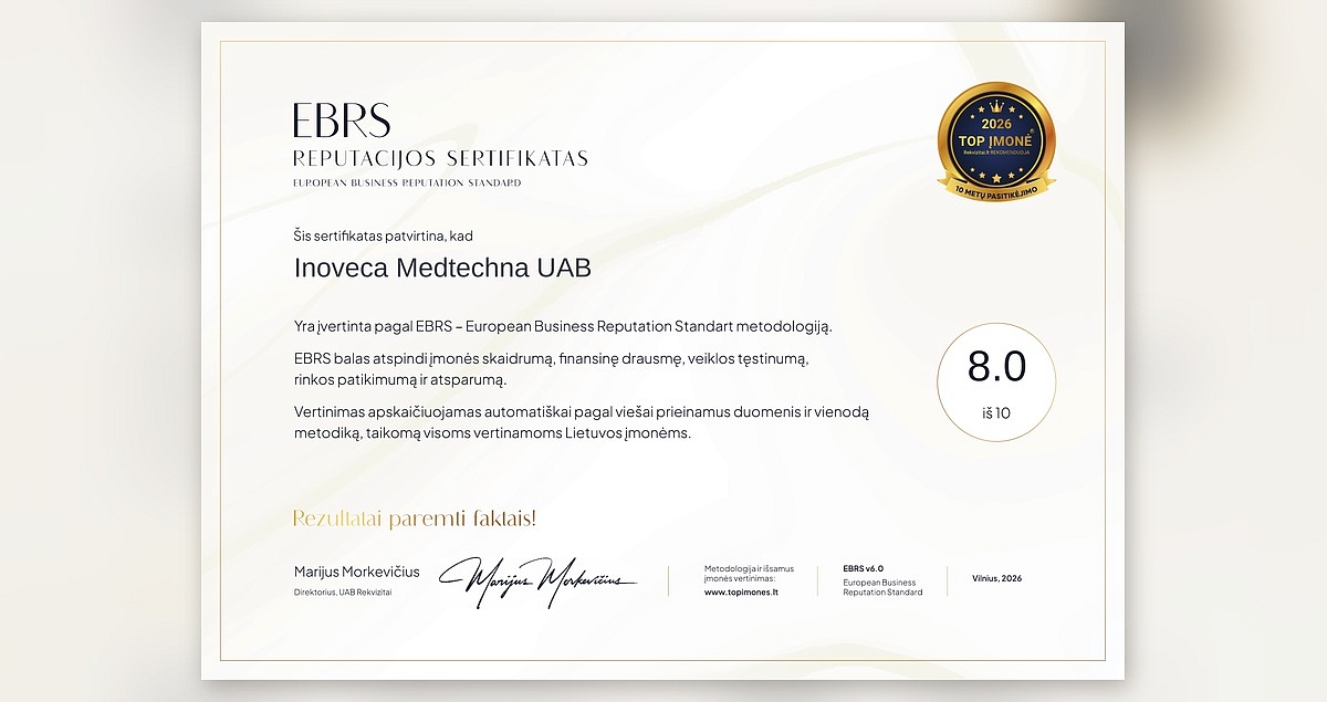 Inoveca Medtechna – TOP įmonė 2026