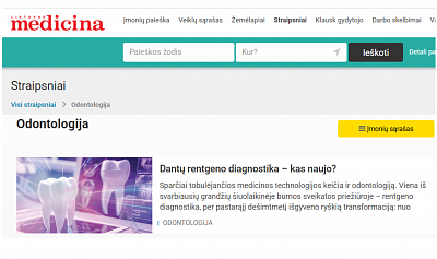 MES SPAUDOJE! Dantų rentgeno diagnostika - kas naujo?