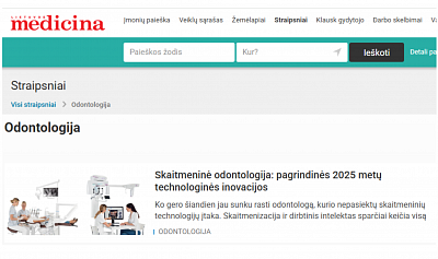 STRAIPSNIS Skaitmeninė odontologija: pagrindinės 2025 metų technologinės inovacijos